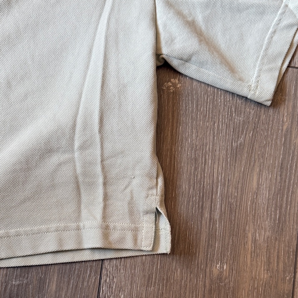 Adidas Cropped Pique Polo in Linen Green - Picture 8 of 13